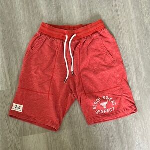 Under Armour Project Rock Respect Shorts Red - Medium